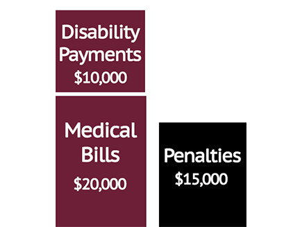 how much are penalties for serious & willful misconduct