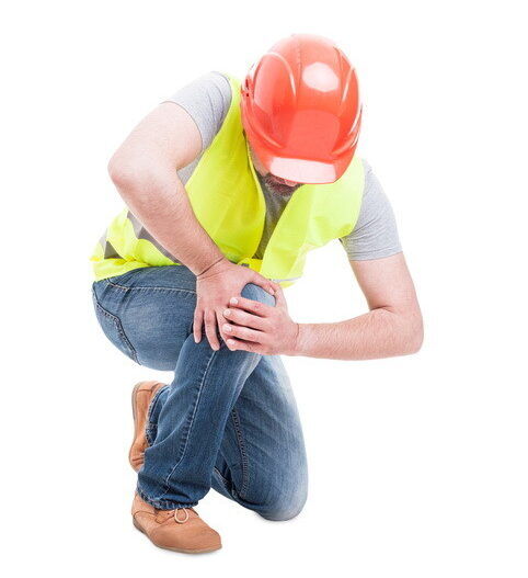 Lastimaduras de rodilla causadas por Caídas en Concreto en Sitios de Construcción